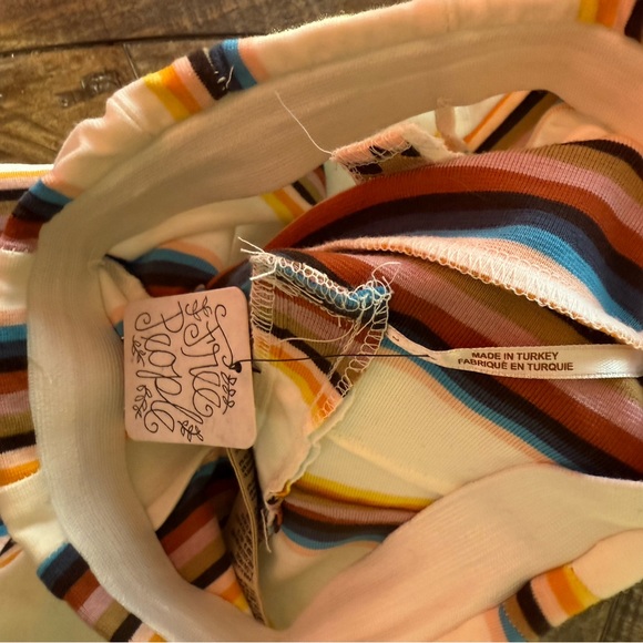 Free People NWT In My Feelings Stripe Slim Flare Crop Pants,sz 2 - Picture 7 of 13